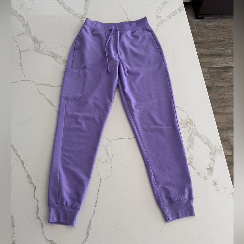Mandala high waisted scrub joggers